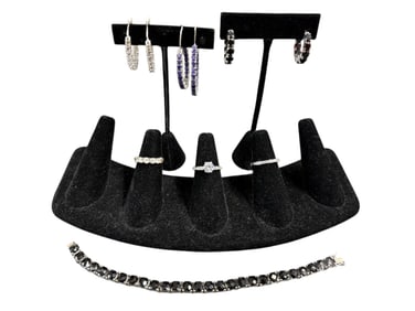 Black and White Sterling Jewelry