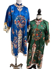 Wonderful Pair of Embroidered Chinese Robes