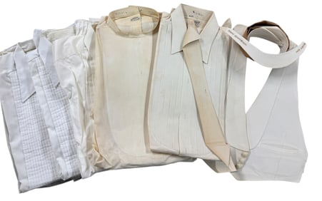 Collection of Antique Mens Tuxedo Shirts