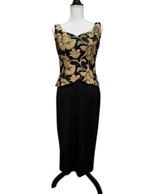 Vintage Gold and Black Embroidered Outfit