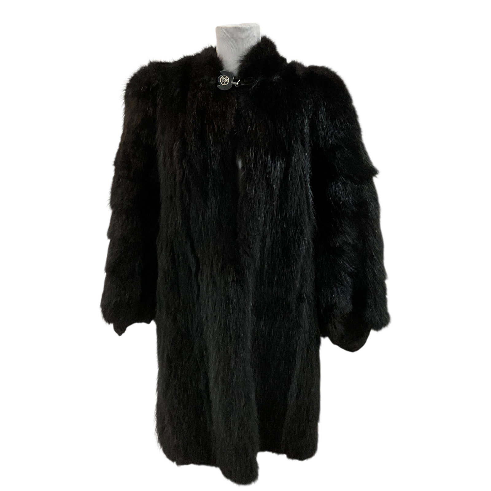 Vintage Fur Coat: Heavy Fur-Art Deco Buttons. Very nice antique coat. Wonderful embossed lining.