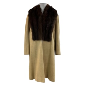 Vintage Overcoat with Mink Collar