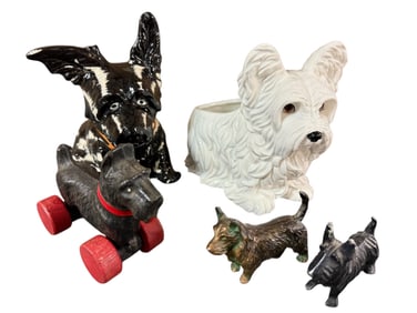 Collection of Vintage Dog Decor