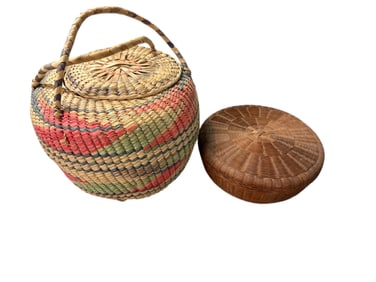 Vintage Sewing Baskets of Buttons