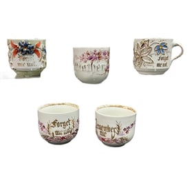 Collection of Vintage Remembrance Mugs