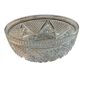 Signed Webb Cut Glass Bowl