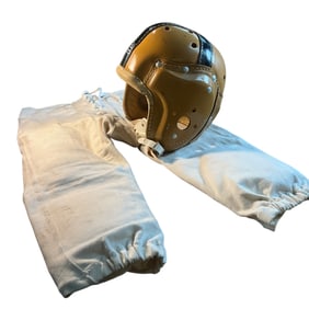 Vintage 1930's MacGregor Leather Football Helmet & Pants