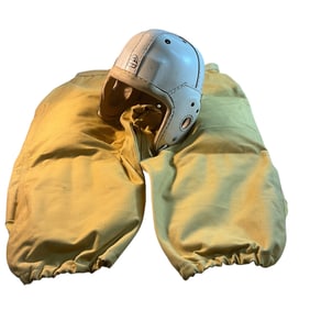 Vintage 1930's MacGregor Leather Football Helmet & Pants