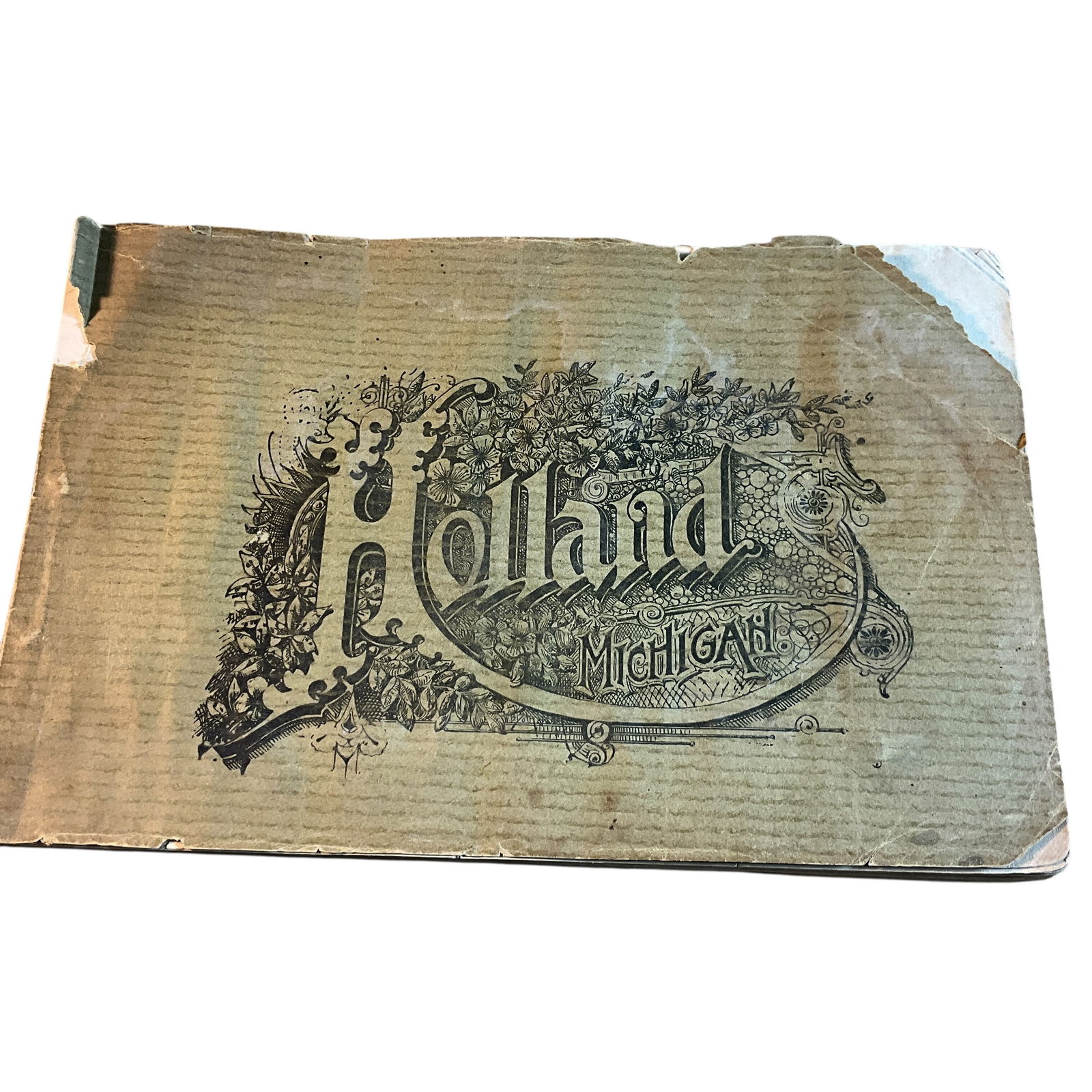 Antique Holland Michigan Guidebook: Antique Holland Michigan Guidebook. Undated, but appears to date from the last quarter of the 19th Century. Photos and descriptions of businesses, churches, schools, and prominent citizens. In good co