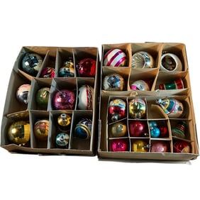 Two Boxes of Vintage Christmas Ornaments
