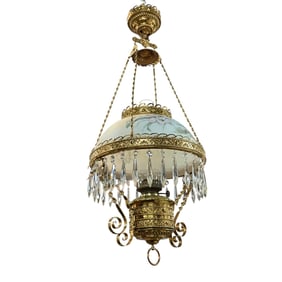 Victorian Hanging Kerosene Lamp