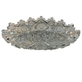 American Brilliant Period Cut Glass Relish Dish