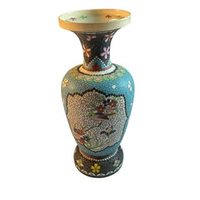 Japanese Porcelain Cloisonne Style Vase