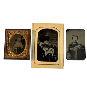 Three Tintypes of Victorian Children