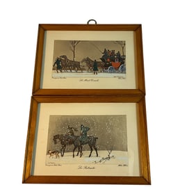 Maurice Taquoy (French, 1878-1952), Pair of Hand Colored Lithographs.