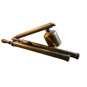 Three Vintage Brass Pump Sprayers