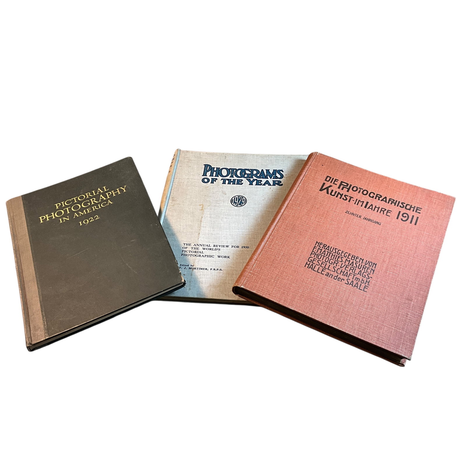 Three Photographic Annual Volumes- 1911, 1922, and 1929: Three Photographic Annual Volumes- 1911, 1922, and 1929. Die Photographische Kunst-Imiare 1911, Pictorial Photography in America 1922, and Photograms of the Year, 1929.