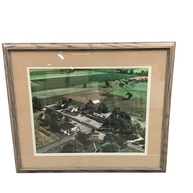 1950's Framed Aerial Photograph of East Saugatuck, Mich.