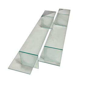 Pair of Glass Display Shelves