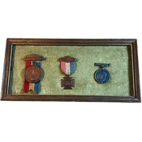 Framed Medals- Civil War, WWI