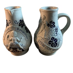 Pair of German Salt Glazed Pitchers