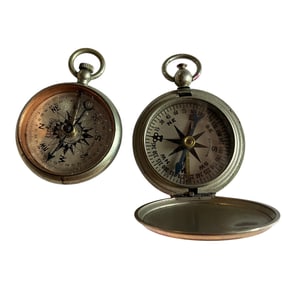 Two Antique Pocket compasses