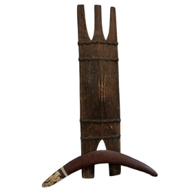 Philippine Igorot War Shield and Australian Boomerang