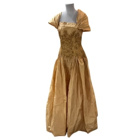 Pale Gold Prom or Cotillion Gown