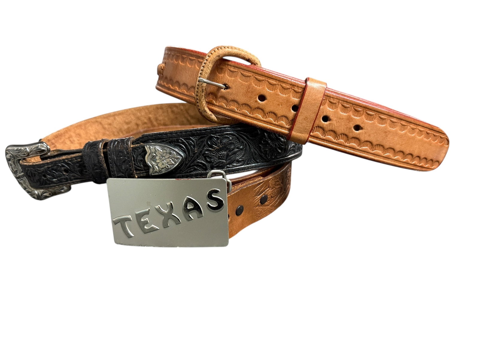 Vintage Embossed Leather Belts (1 of 12)