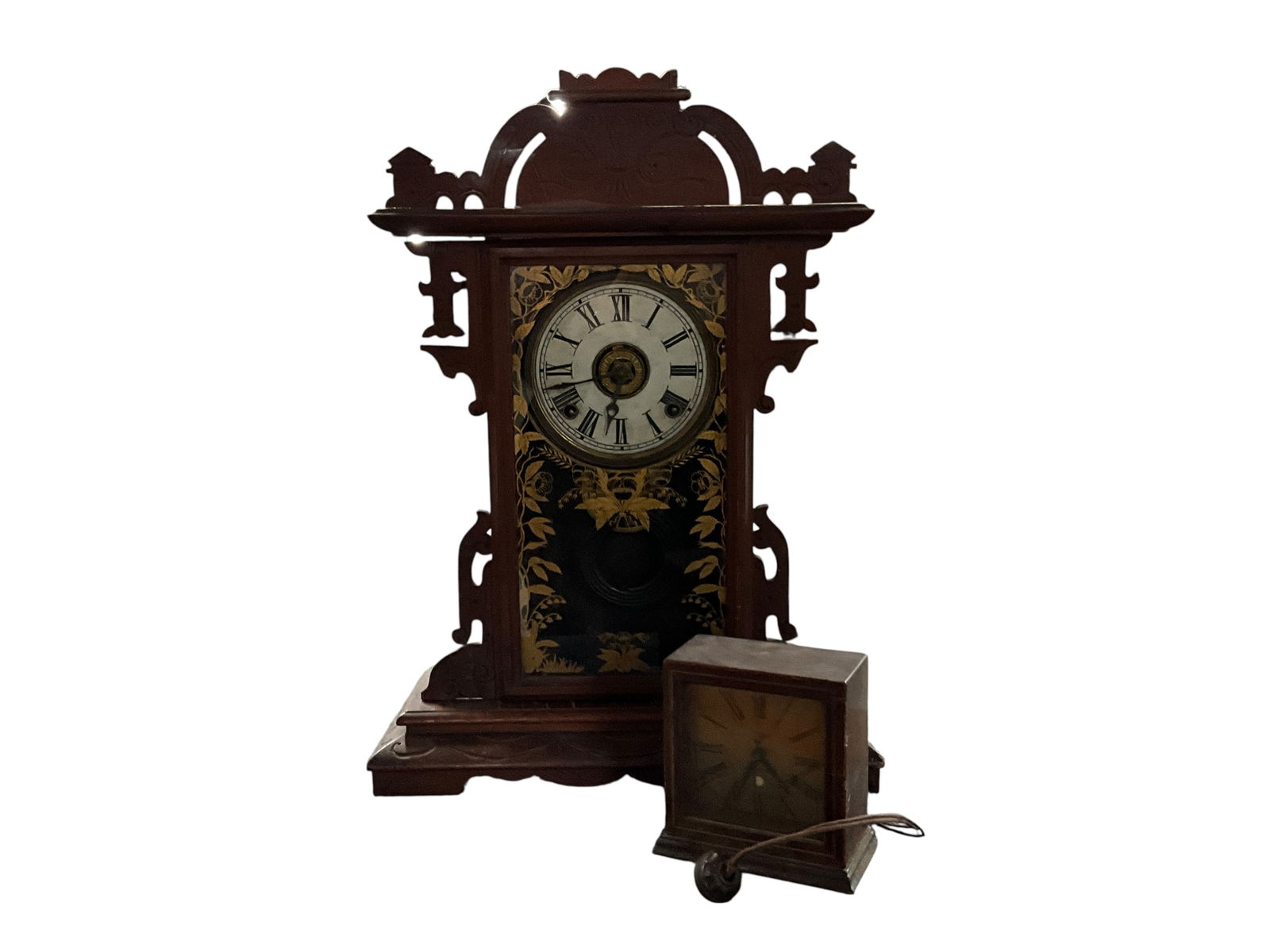 Pair of Walnut Case Clocks (1 of 13)