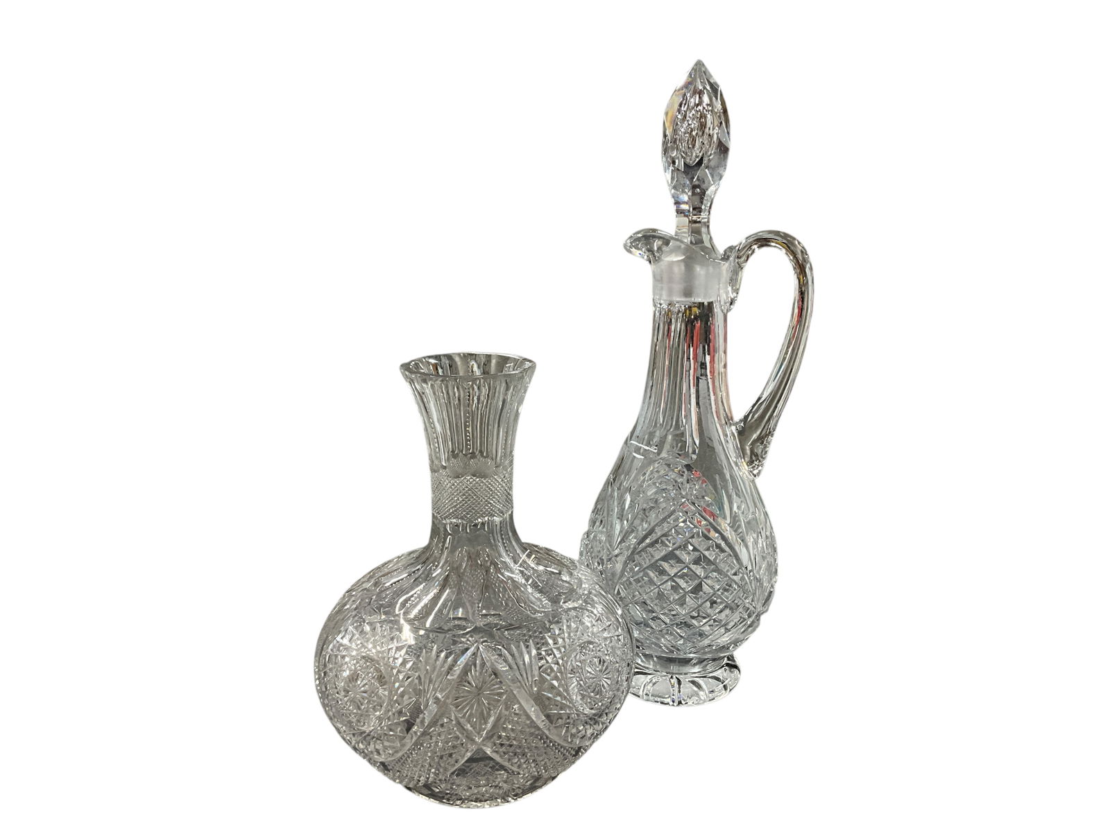 Pair of Cut Glass/Pattern Glass Decanters (1 of 13)