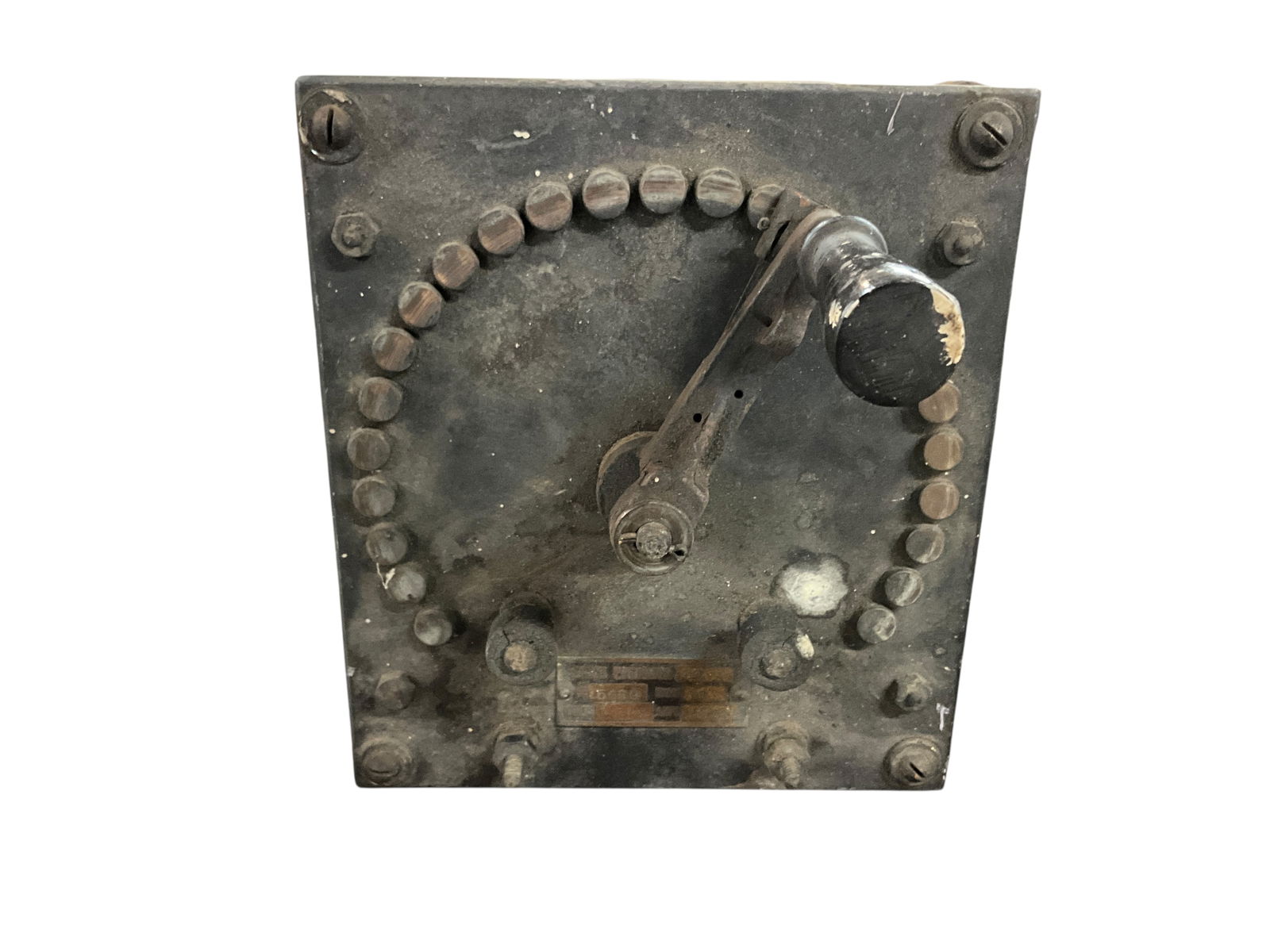 Antique Electric Shunt Regulator: Antique Electric Shunt Regulator. Maker Unknown. Rotary handle with multiple contact points.