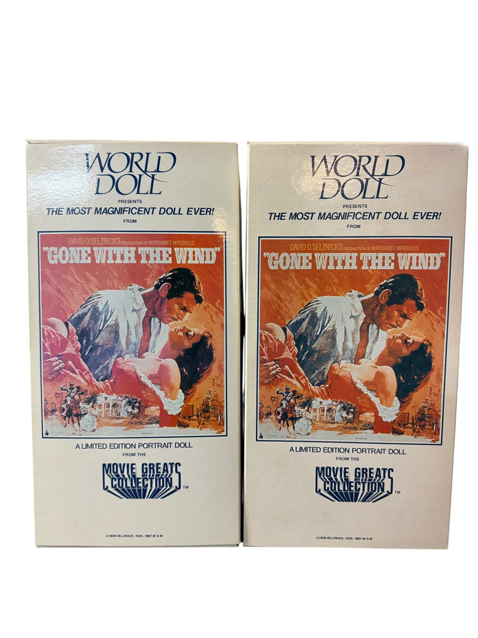 Gone With The Wind Collector Dolls: Gone With The Wind Collector Dolls. World Doll "Movie Greats Collections" line. Mammy Doll and Rhett Butler Doll. Mammy is new in box, Rhett Butler appears new, but is loose in the box. From 1989.