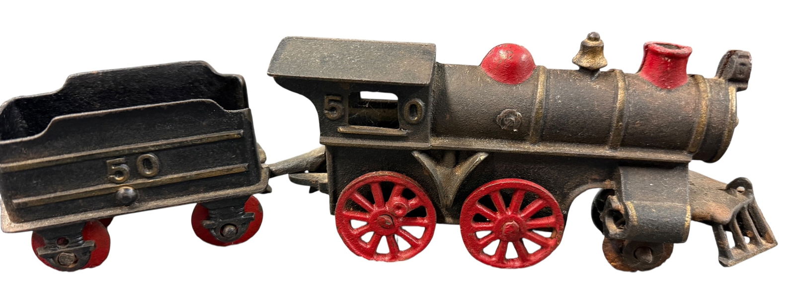 Victorian Style Cast Iron Locomotive and Coal Car (1 of 9)