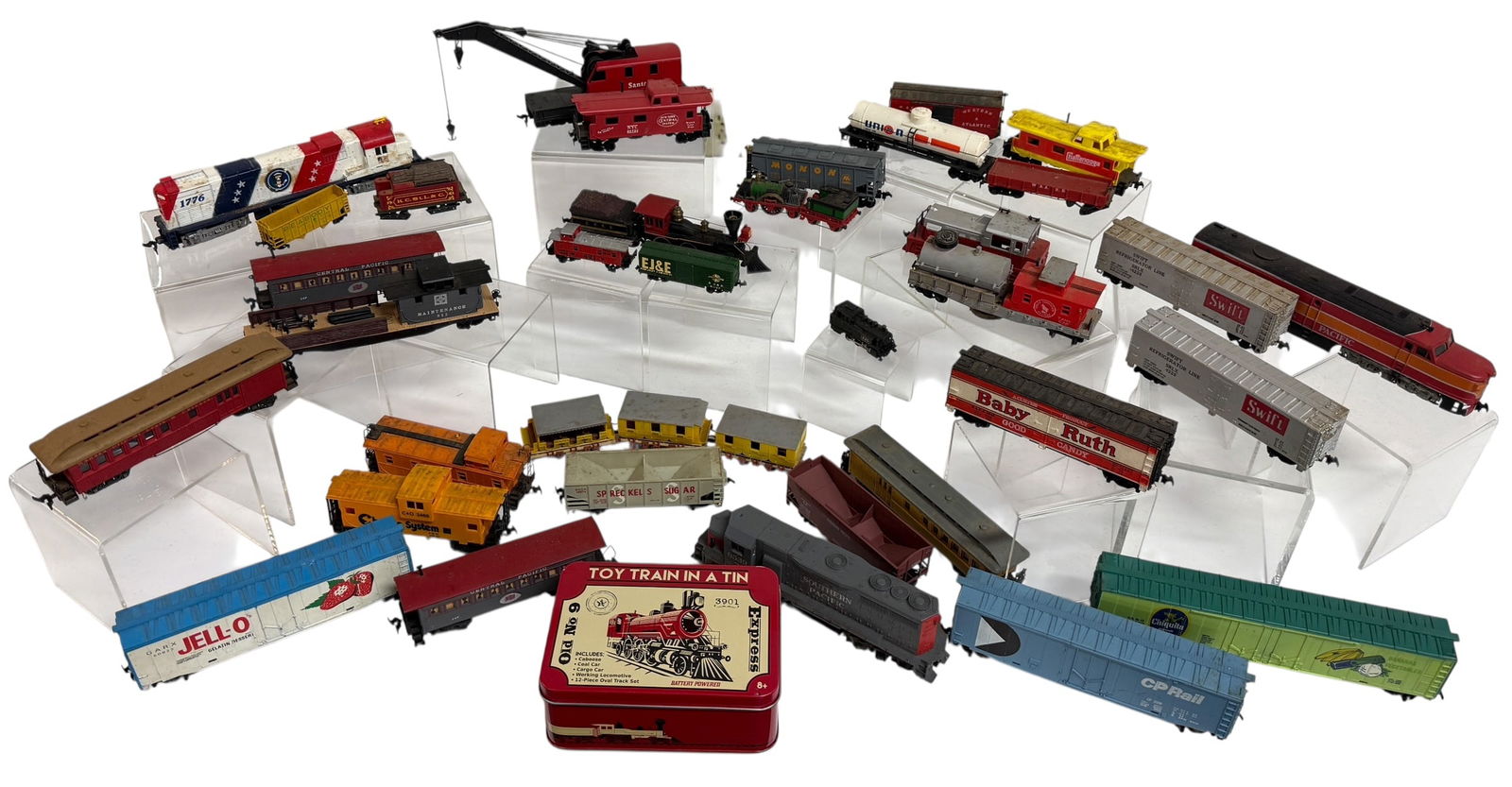 Box Lot of Toy Train Cars- HO Scale (1 of 13)