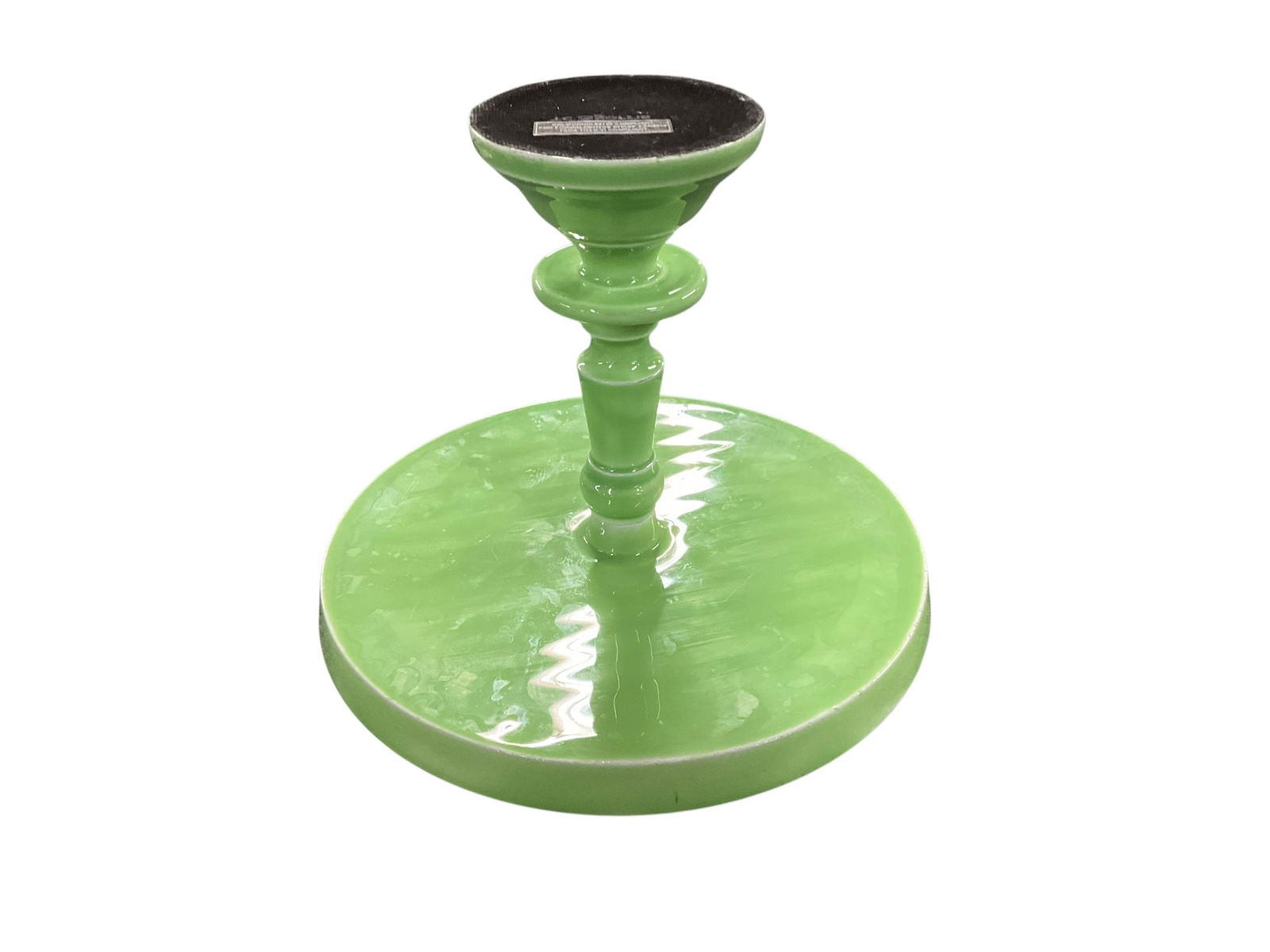 Jadeite Cake Stand, Ceramic Cake Stand. - 4