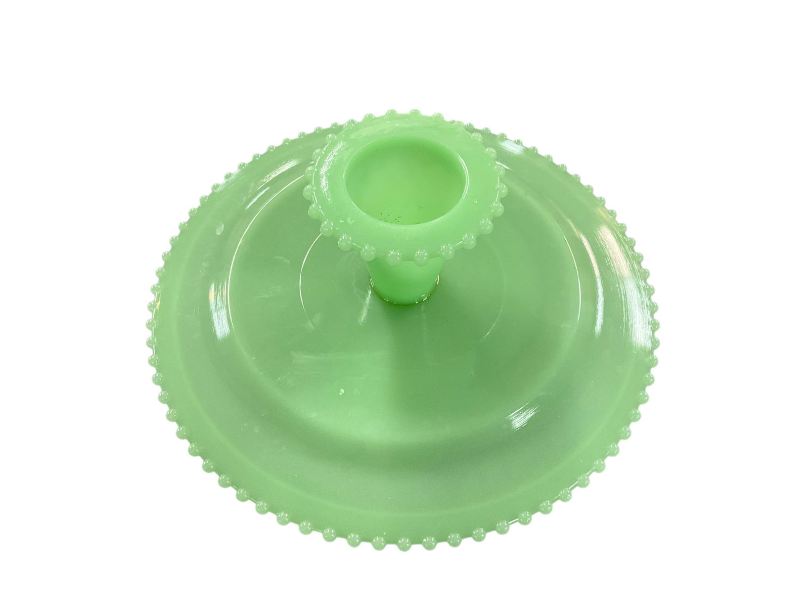 Jadeite Cake Stand, Ceramic Cake Stand. - 7