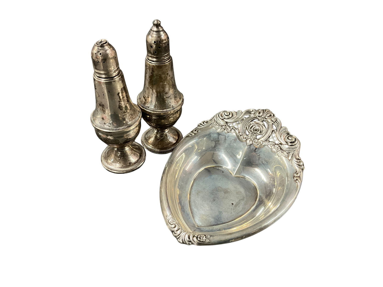 Wallace Sterling Dish, Weighted Salt & Pepper (1 of 6)