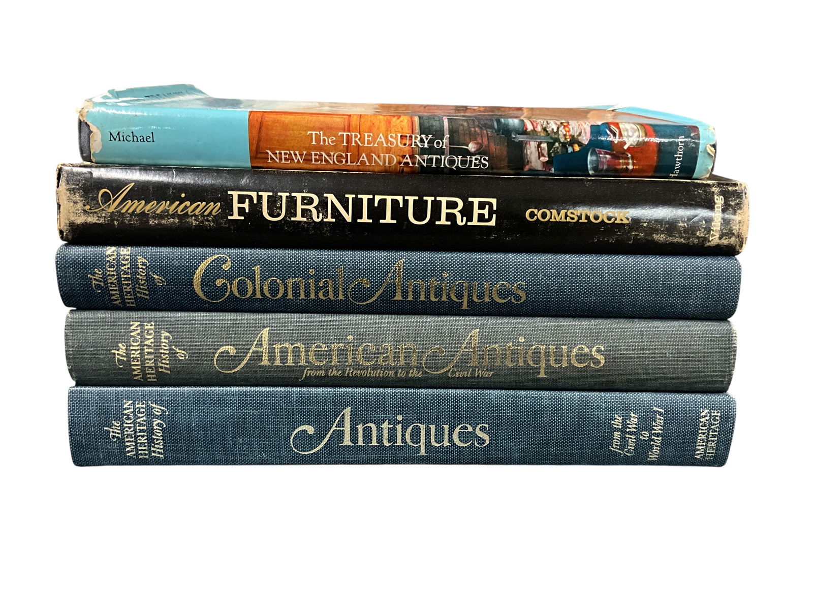 Book Lot- American Antiques: Book Lot- American Antiques. Five Books: The Treasury of New England Antiques, American Furniture, Colonial Antiques, American Antiques, Antiques.