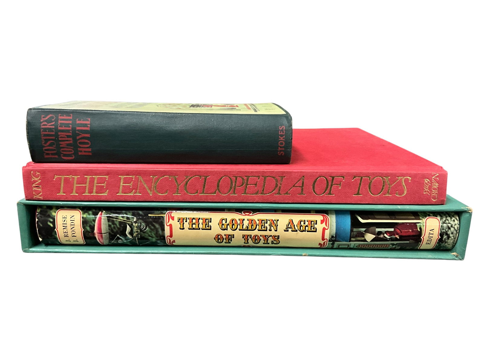 Book Lot- Toys & Games: Book Lot- Toys & Games. Three books: The Golden Age of Toys, The Encyclopedia of Toys, and Foster's Complete Hoyle, An Encyclopedia of Indoor Games.