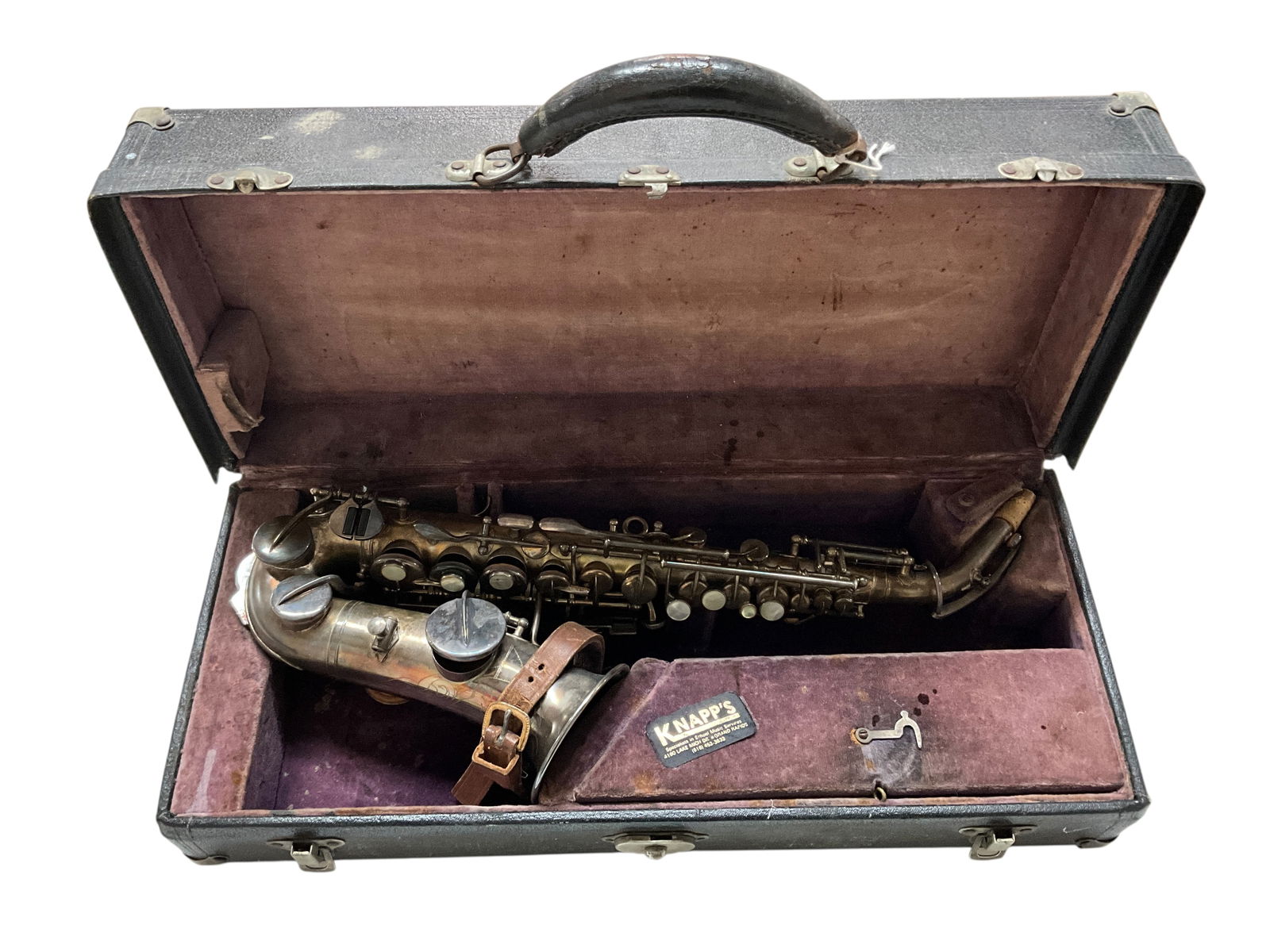 Buescher Silverplate Soprano Saxophone: Buescher Silverplate Soprano Saxophone. Soprano Sax, Low pitch, true ten, 1923-1924. Very nice condition.