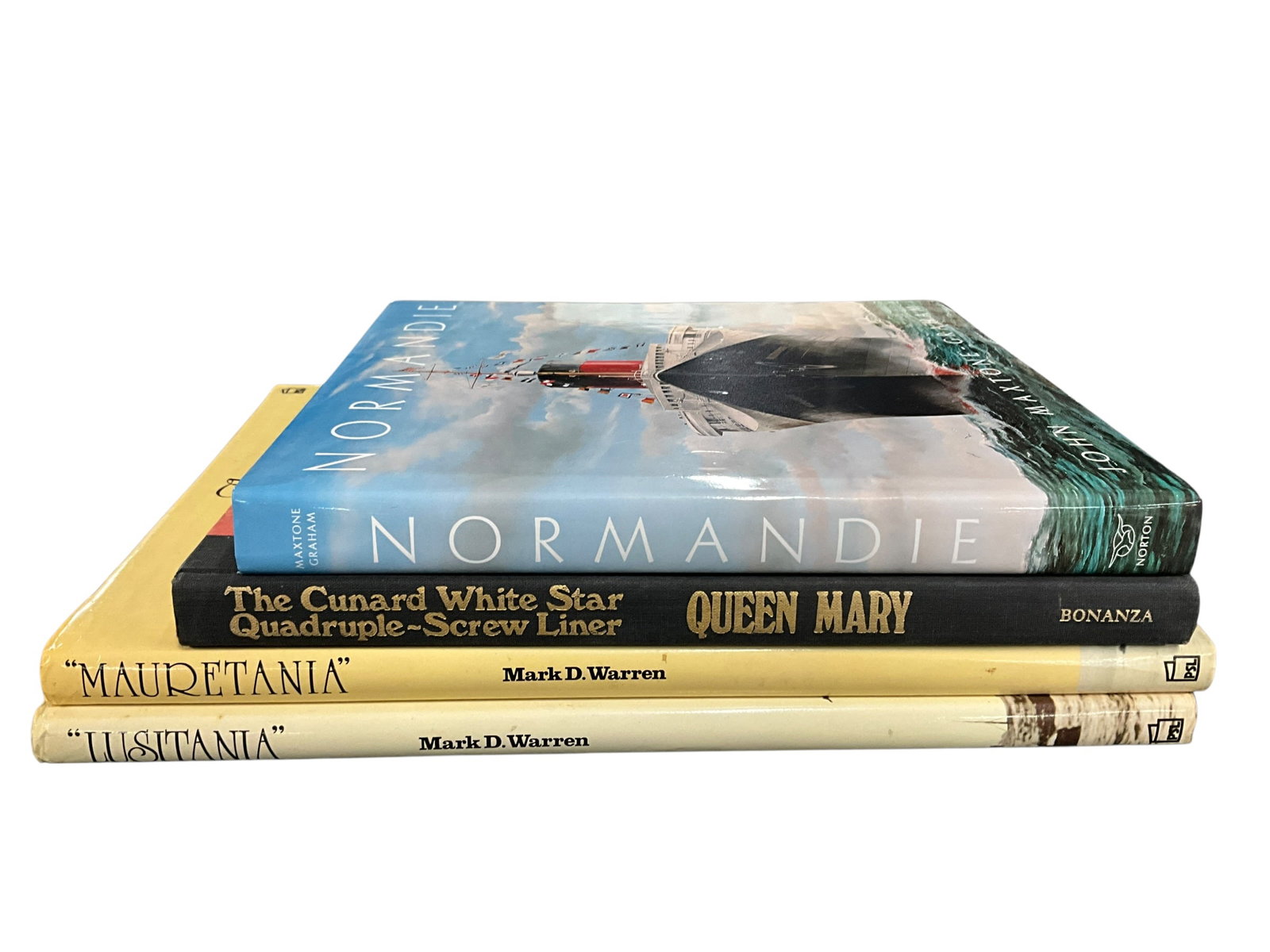 Book Lot- Ocean Liners: Book Lot- Ocean Liners. Four books: Normandie, Queen Mary, Mauretania, and Lusitania.