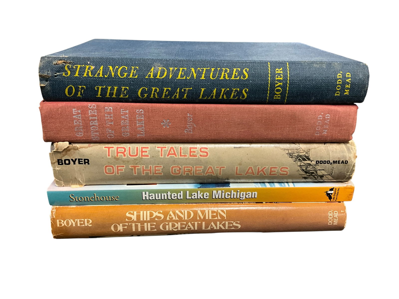 Book Lot- Great Lakes/Maritime: Book Lot- Great Lakes/Maritime. Five books: Haunted Lake Michigan, True Tales of the Great Lakes, Ships and Men of the Great Lakes, Great Stories of the Great Lakes, and Strange Adventures of the Grea