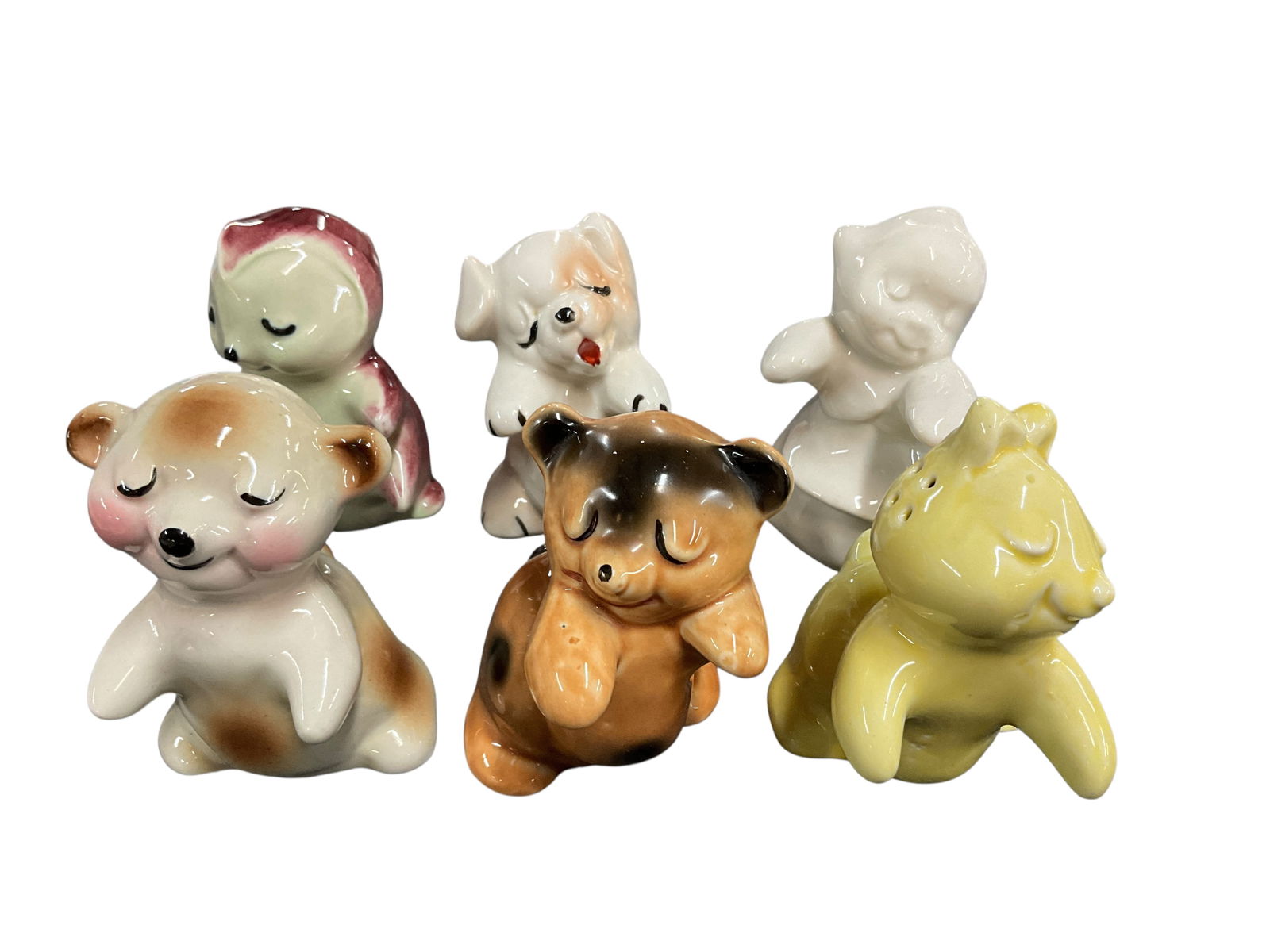 Lot of Six Mis-Matched Van Tellingen "Huggies" S&P Shakers: Lot of Six Mis-Matched Van Tellingen "Huggies" S&P Shakers. See Photos