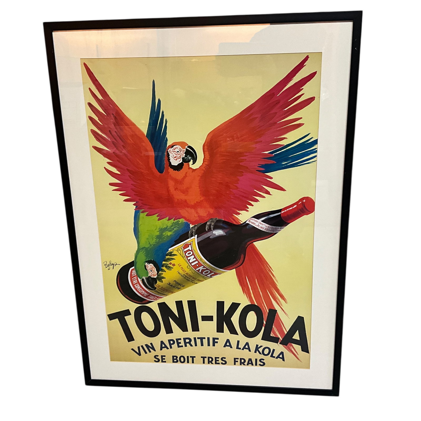 Advertising Poster, "Toni-Kola": Advertising Poster, "Toni-Kola." The original poster was designed by artist Robert Wolff, better known as "Robys," and dates to about 1935. Measures 44.5" X 32.75" OA, with an image size of 37" X 25".