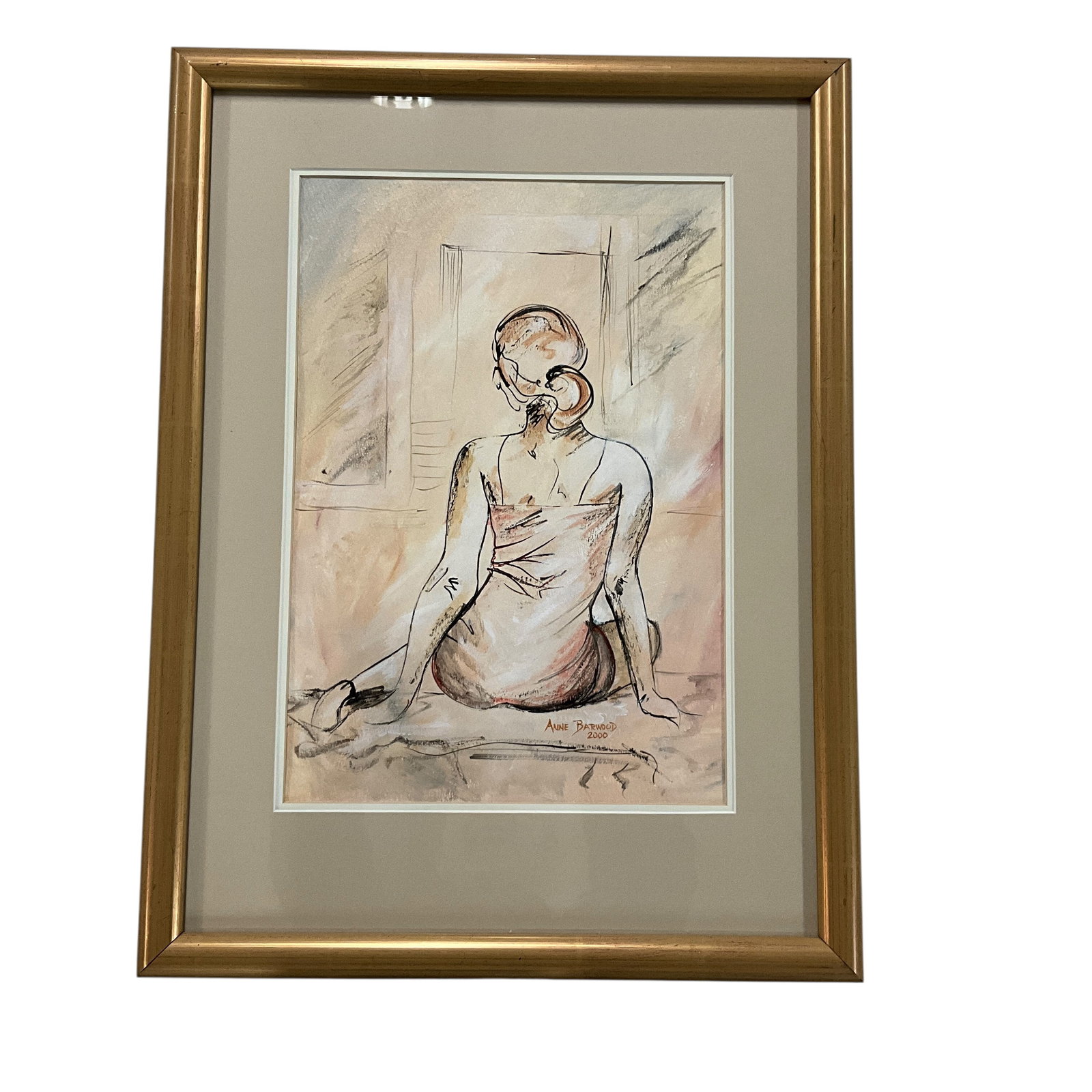 Anne Barwood (New Zealand, 20th Century) Untitled Mixed media Sketch on Paper (1 of 6)