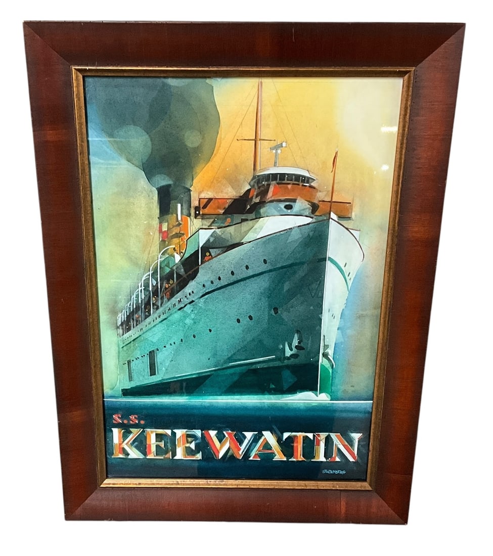 Donald Stoltenberg (American, 1927-2016), "SS Keewatin," Saugatuck, MI, Watercolor on Paper: Donald Stoltenberg (American, 1927-2016), "SS Keewatin," Saugatuck, MI, Watercolor on Paper. Stoltenberg was born in Chicago and attended high school in Grand Rapids, MI. He earned a BS in Visual Desi