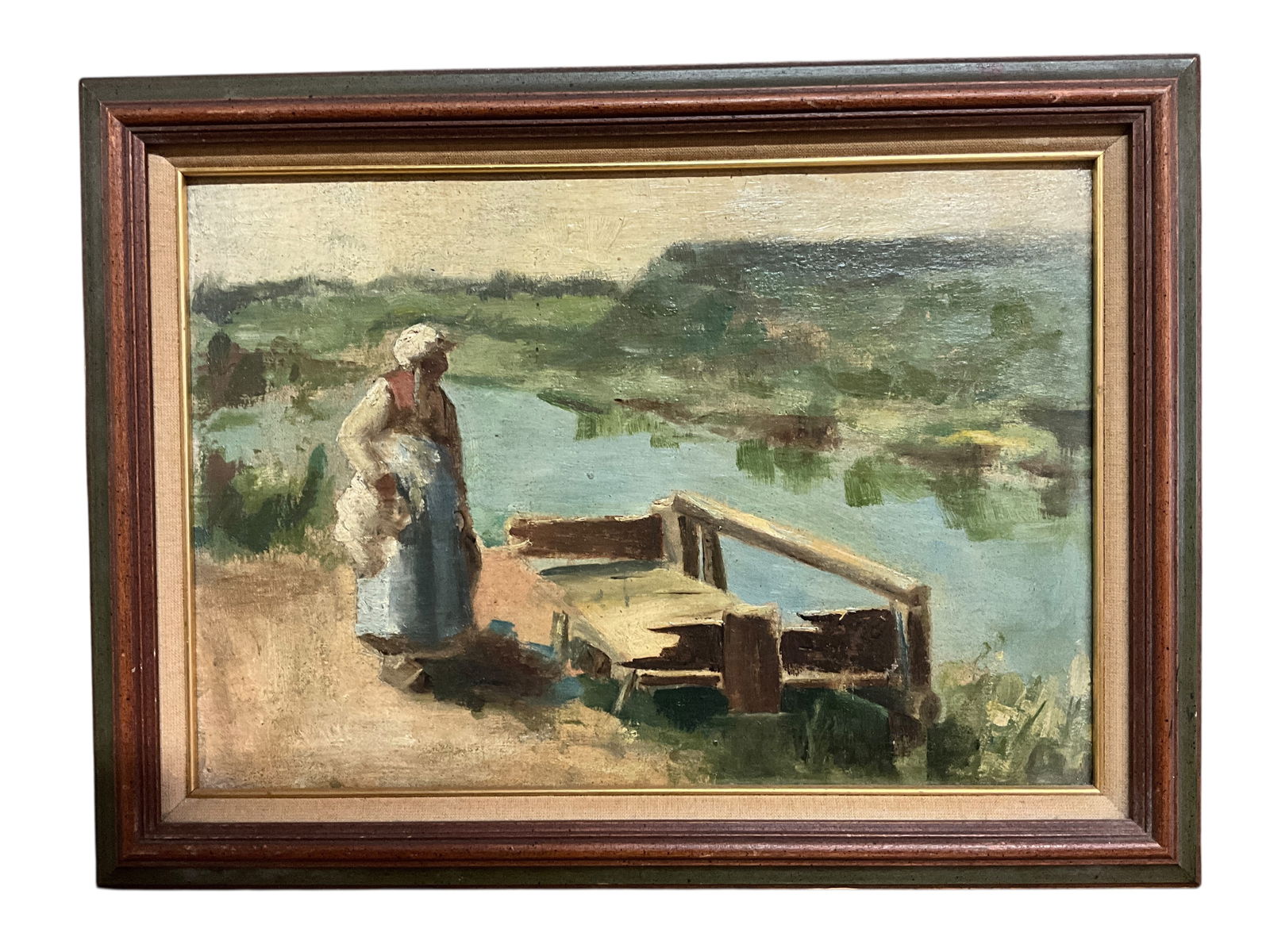 Alice Guysi (Attributed) American, 1863-1940, Untitled Oil on Board.: Alice Guysi (Attributed) American, 1863-1940, Untitled Oil on Board. Alice Guysi, educated in New York and Paris, was Director of Art for Detroit Public Schools from 1903 to 1934. Her works were exhib