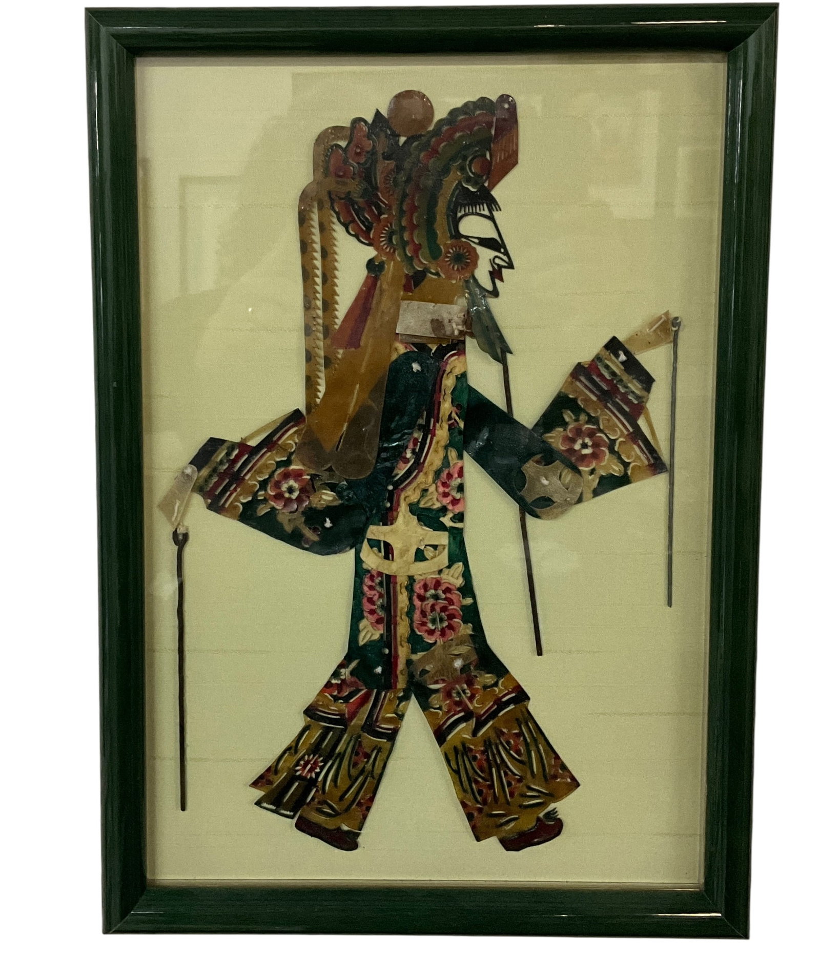 Framed Chinese Shadow Puppet