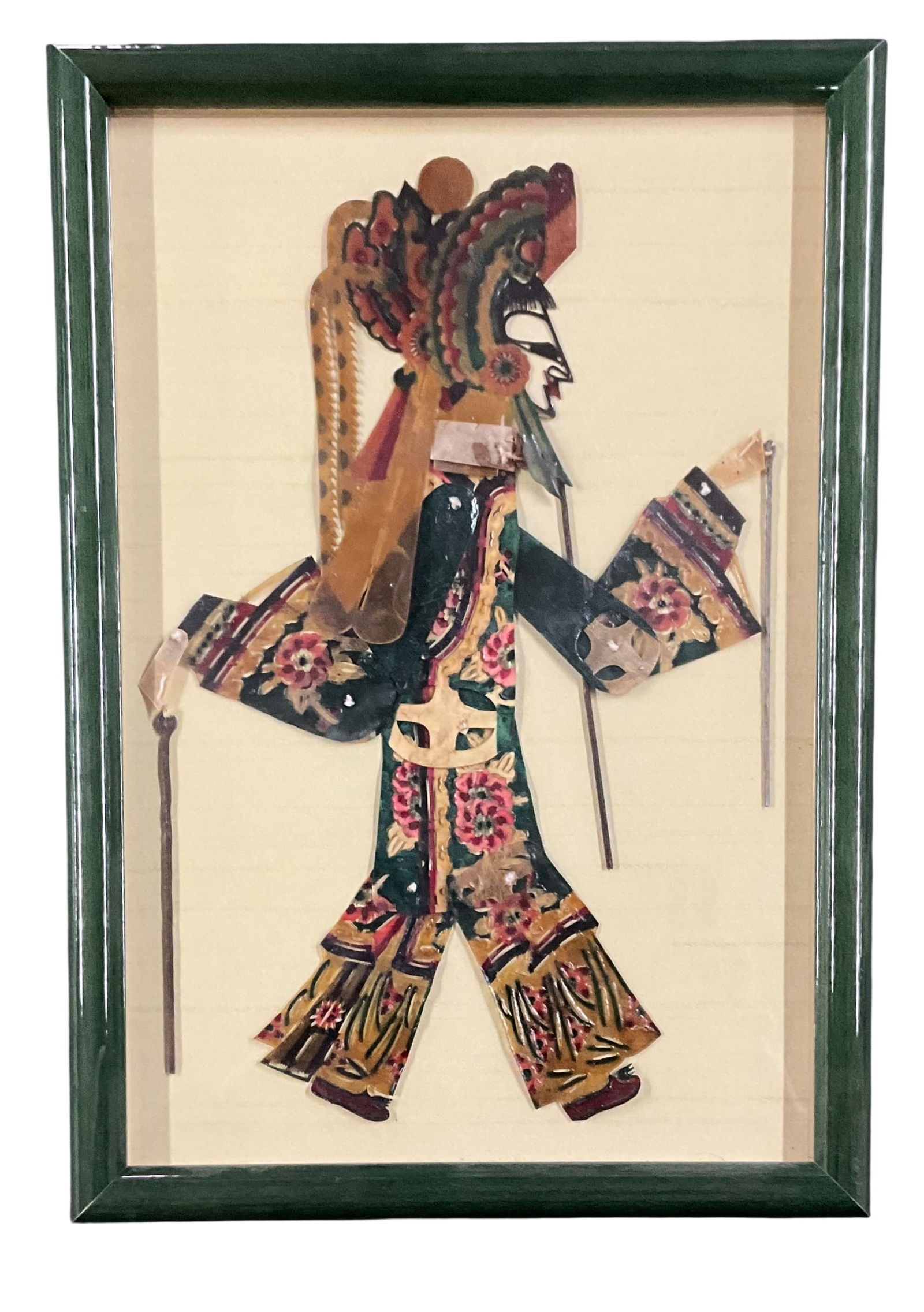 Framed Chinese Shadow Puppet - 2